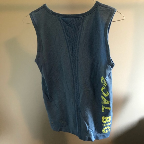 blue muscle tank from ivivva with green wording - Picture 2 of 2